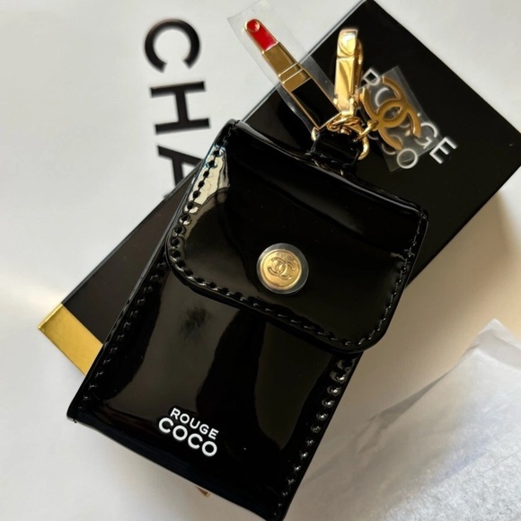 Black Patent Rouge Coco Pouch - Picture 4 of 10